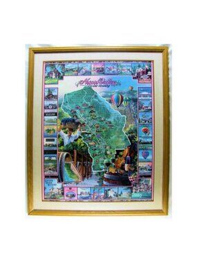 Napa Valley Wine Country Framed Poster Print Sutter Home Clarion Beringer & More
